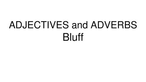 bluff adjective .